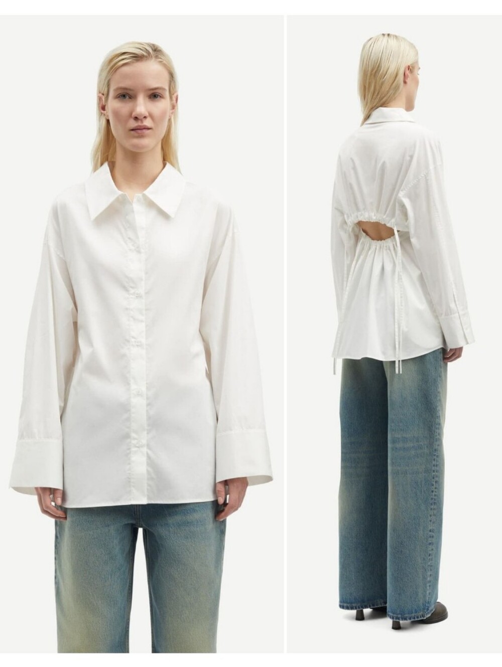 Samsøe Samsøe White Sacata Long Sleeve Button Down Shirt Size XS